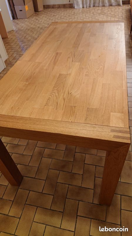Table en bois massif rectangulaire 6 personnes (image 9)