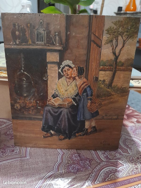 Peinture sur panneau d' après LEON CAILLE (image 10)