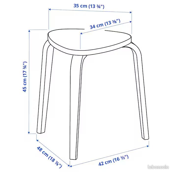 Lot de 2 tabourets KYRRE Ikea (image 6)