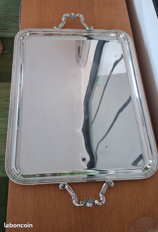 Service à thé/café, sucrier, pot à lait et plateau en argent Cristofle de haute qualité (image 16)