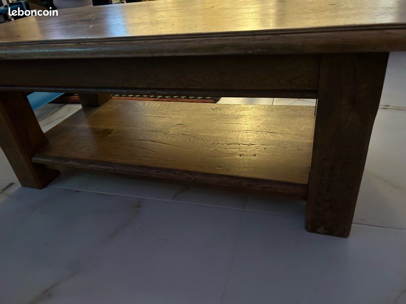Table basse chêne massif couleur bois (image 4)