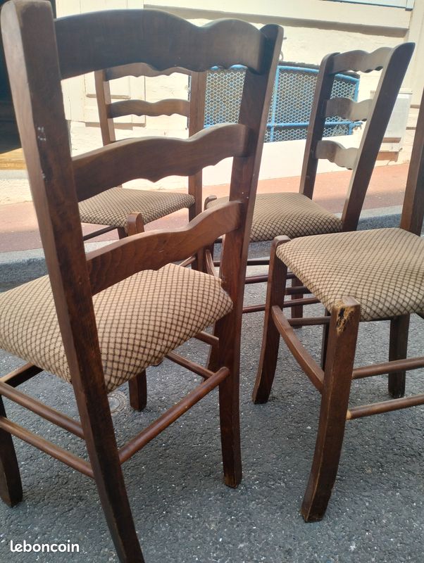 Lot de 4 chaises Louis Philippe en chêne (image 5)