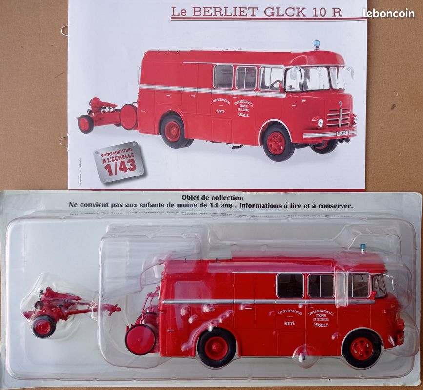 Hachette 1:43 Camion Pompier LKW Berliet GAK (Neuf avec emballage d