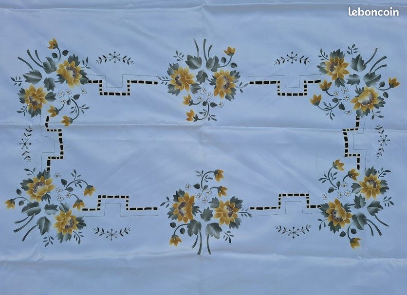 Nappe rectangulaire (motif fleurs) (image 3)