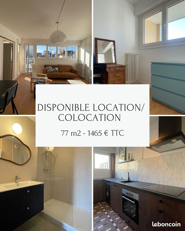 Appartement 4 pièces 77 m² · à Rennes · 77 m² · 1 465 €