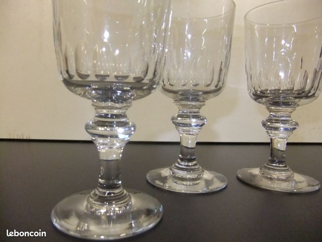 Verres ancien en cristal (image 3)