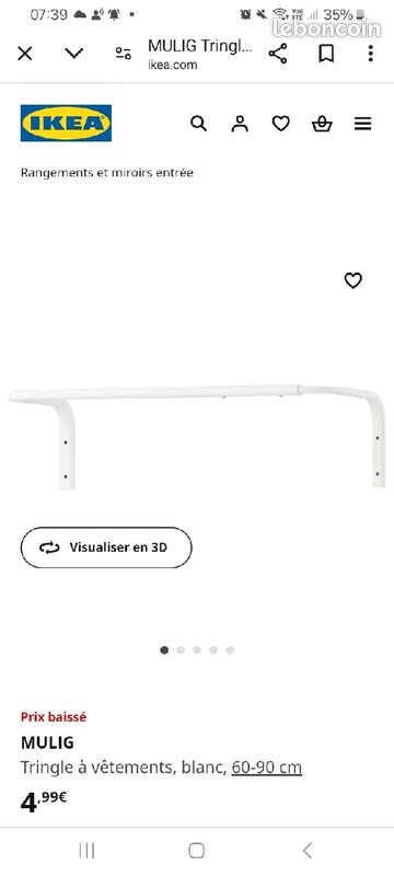 Tringle dressing ikea (image 1)