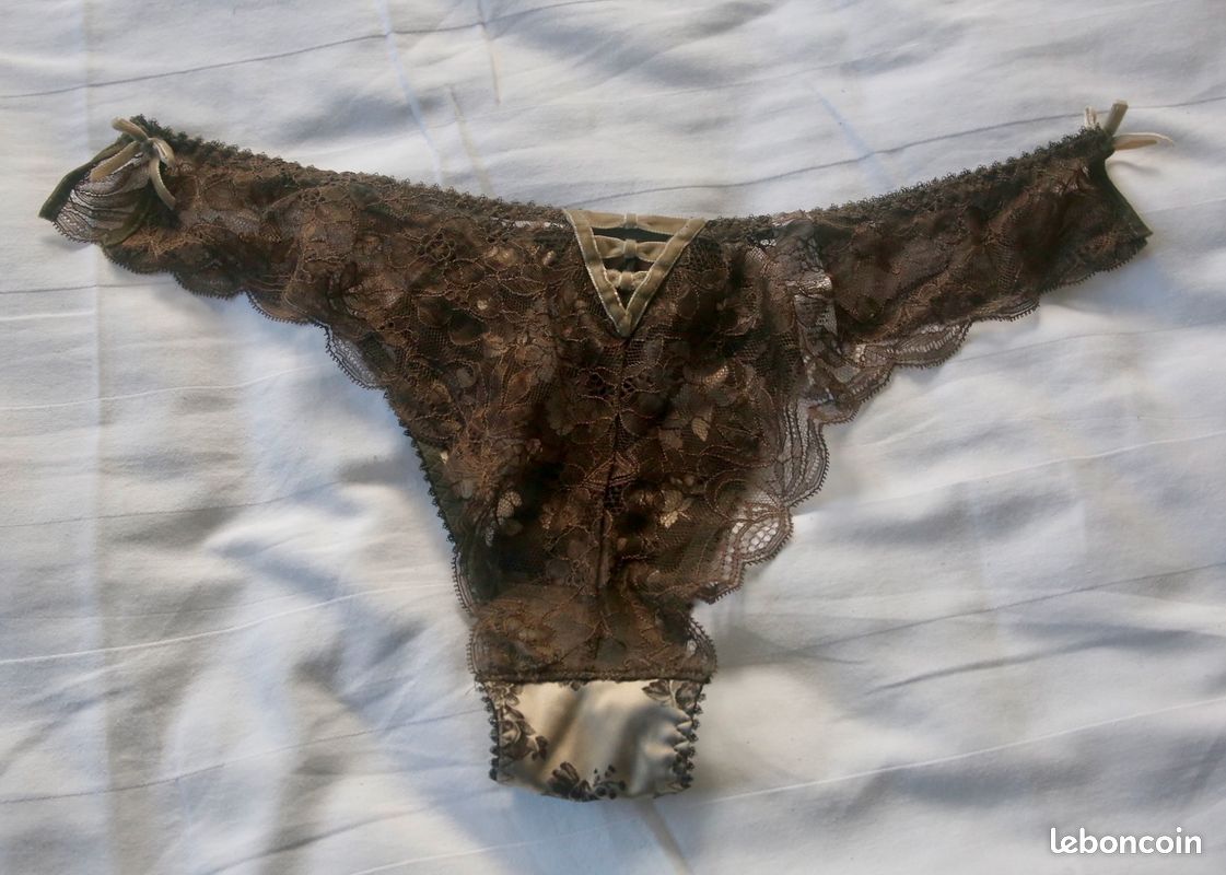 String Dentelle Marron Lejaby - Taille L, Neuf Avec étiquettes, Pour Un Moment Sensualité