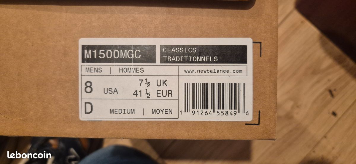 New Balance M 1500 MGC Made in England 41 1/2 US8 *No Nike Adidas (image 4)