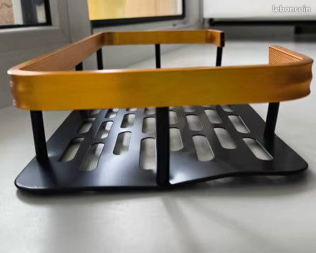 Étagère de salle de bain en aluminium, 30x12x5 cm, sans perçage, 3 pièces (image 3)