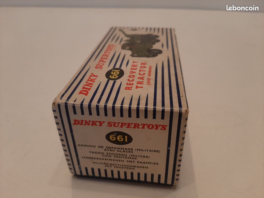 Dinky Toys Angleterre 661 Recovery Tractor - Camion Militaire Dépanneuse Verte échelle 1:43, Très Bon état D'origine Avec Boîte