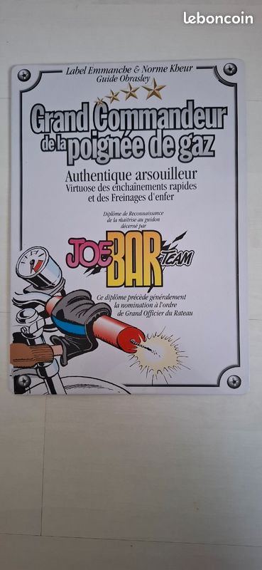 Plaque Murale Métal JOE BAR TEAM Style Art Déco Vintage - Décoration Neuve En Emballage