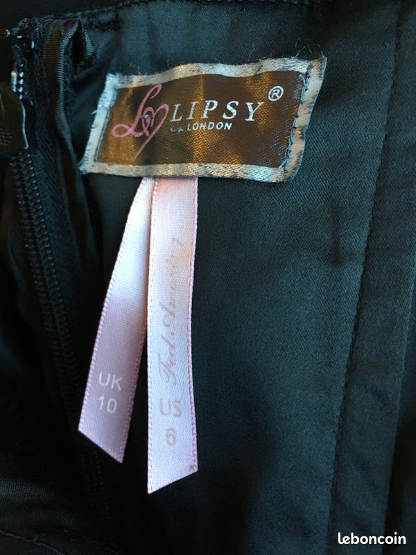 Robe Lipsy London à Pois Taille 10 - Noire, Style Mini, Neuf Sans Étiquettes, Parfait Pour Soirée Ou Sortie
