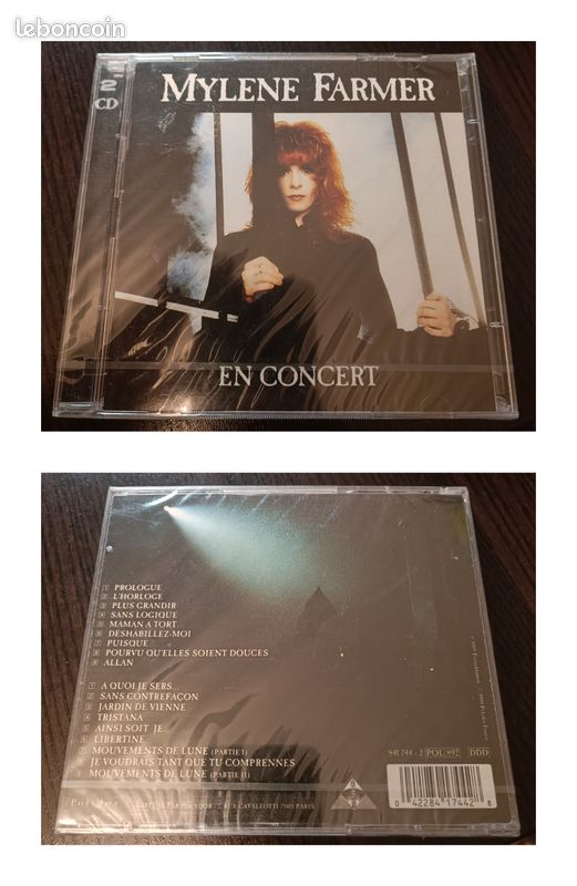 Mylène farmer en concert 1989 double cd neuf et scellé envoi possible + 4.50 40 wero ou paypal uniquement (image 1)