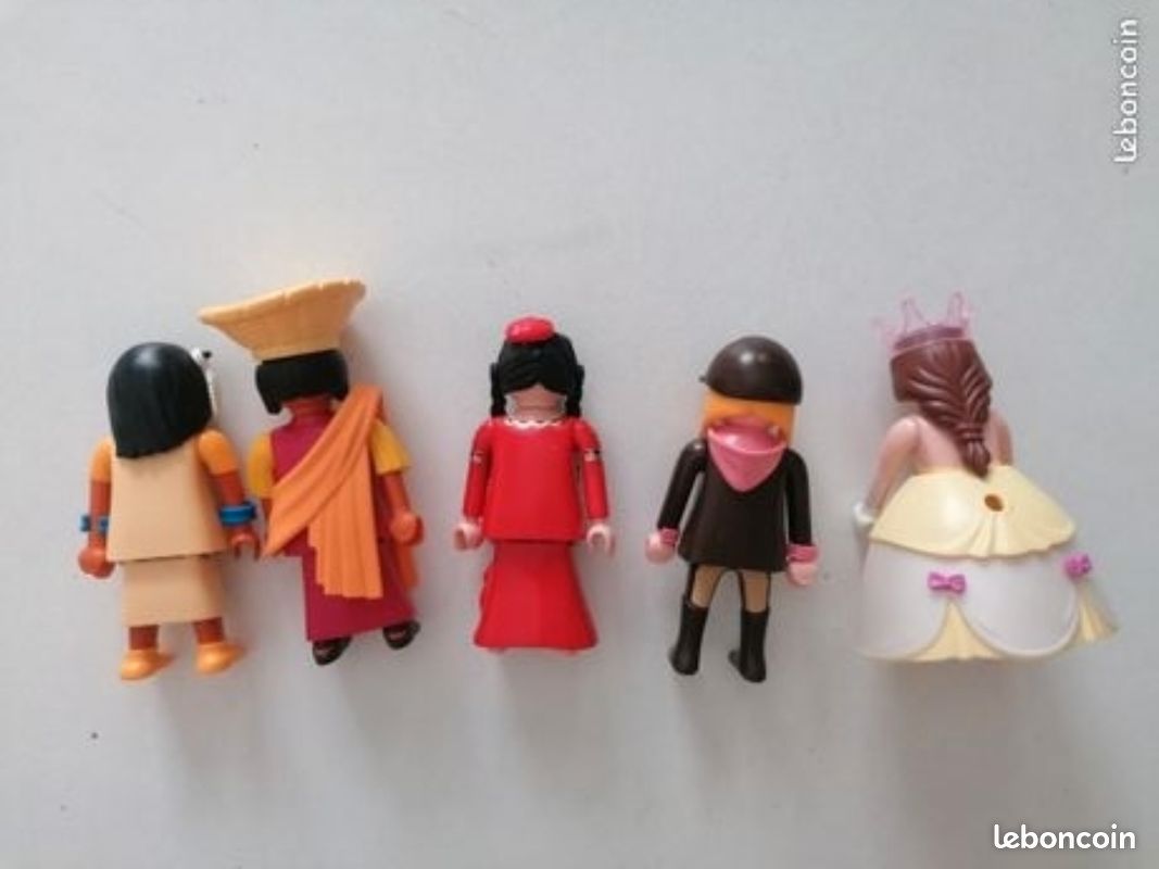 Playmobil Pièce Détachée – Cheveux Noirs Couettes Pour Femme Indienne – Réf 16441