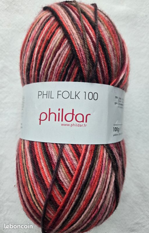 Lot De 2 Pelotes De Laine Phildar Phil Lin - Qualité 1/2, Neuf, Pour Tricot Et Crochet