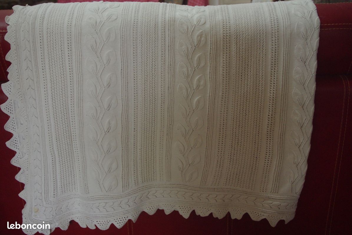 Couvre-lit coton blanc (image 1)