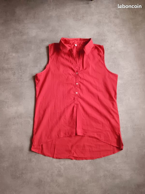 Blouse Femme Rouge Primark - Taille 46 - Neuve Avec étiquettes - Coupe Régulière