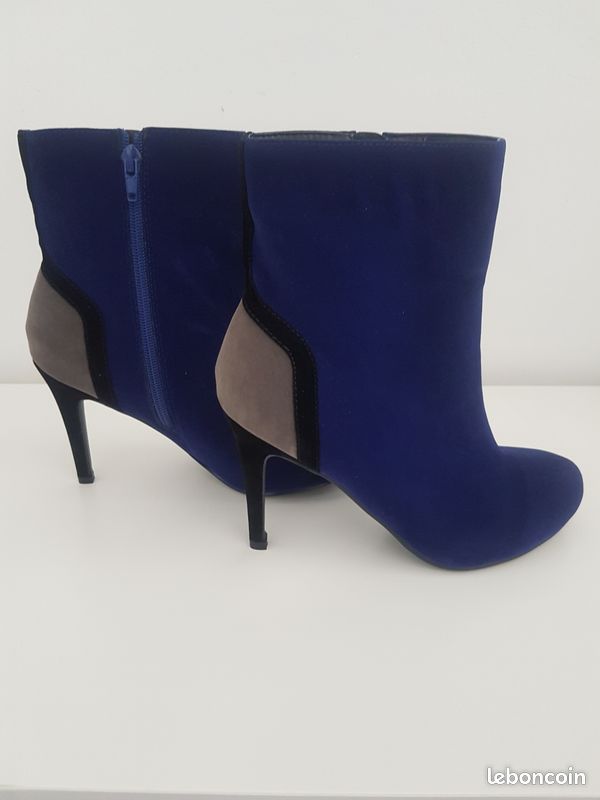 Bottines neuves Suisses, 38, Bleu roi, noir, gris Chaussures