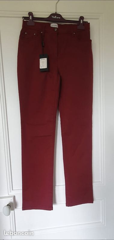 Pantalon grenat bordeaux - Antonelle - taille 40 - neuf étiquette 79 (image 1)