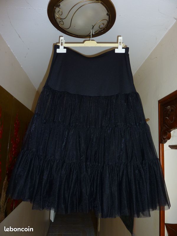 Jupon Noir Court Europe Et États-Unis - Jupe Tutu à Trois Couches
