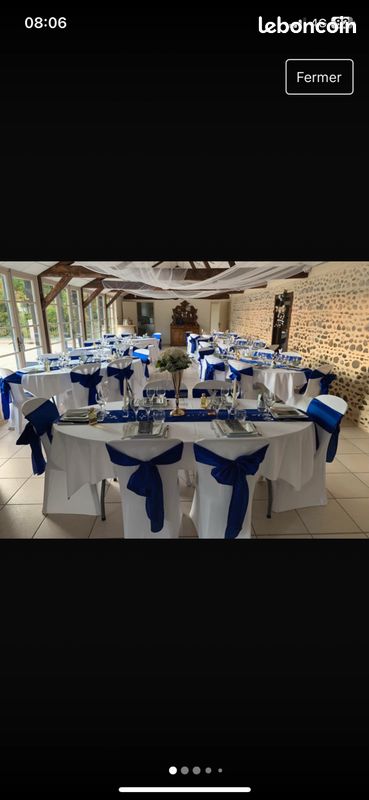 Decoration Mariage Bleu Roi Blanc Et Argent