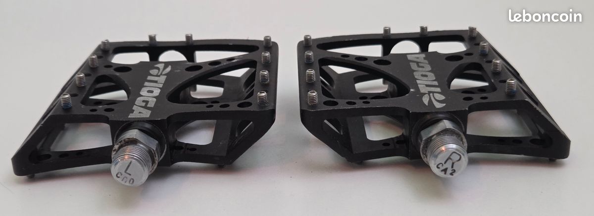 Pédales Plates Tioga MX Pro - Aluminium, Noir, Axe 9/16", Roulements Cartouche - Occasion