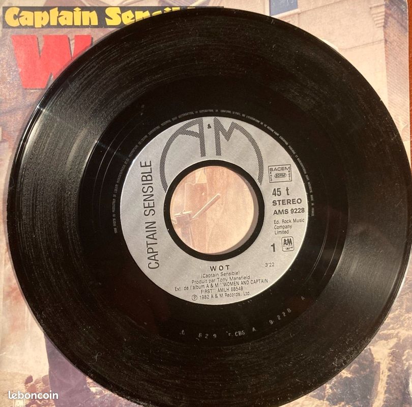Captain Sensible – Wot - Single - 45t Vinyle (image 3)