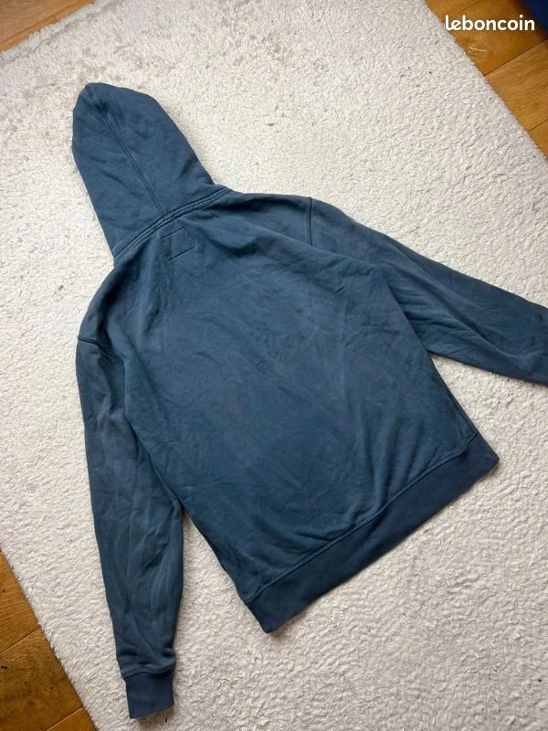 Pull capuche Quiksilver vintage y2k marine logo brodé - M homme (image 5)