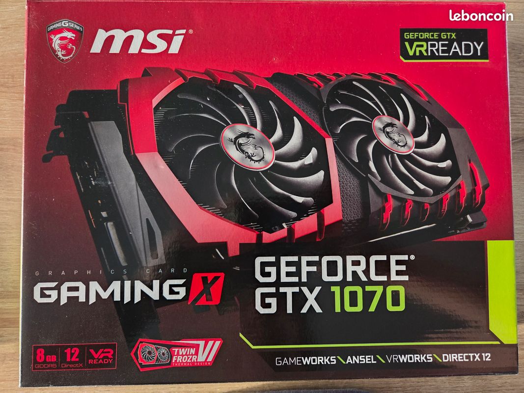 Carte Graphique EVGA GeForce GTX 1070 8 Go GDDR5 OC D'Occasion