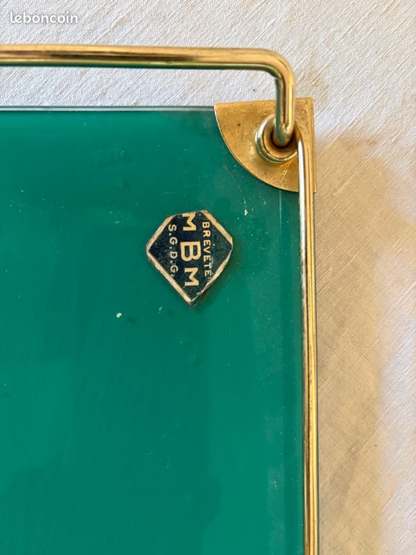 Vintage Plano 6303 boîte d'attache marbre vert étagère 3 niveaux 40e