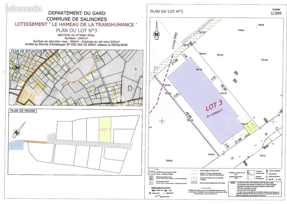 Terrain 1046 m² · à Salindres · 1 046 m² · 110 000 €