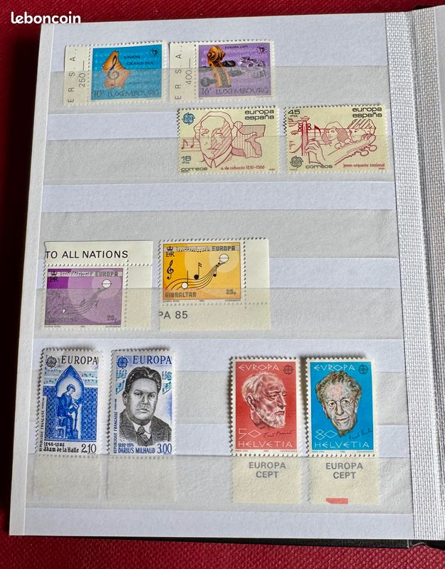 Philatélie : Timbres EUROPA 1985 – Collection complète (image 14)