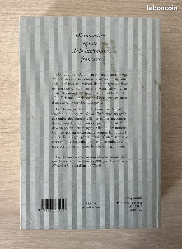 Dictionnaire égoïste de la littérature française. – Charles Dantzig (image 2)
