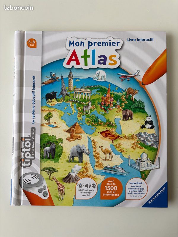 Ravensburger tiptoi Atlas / Livre Mon Grand Atlas mondial + Enfants