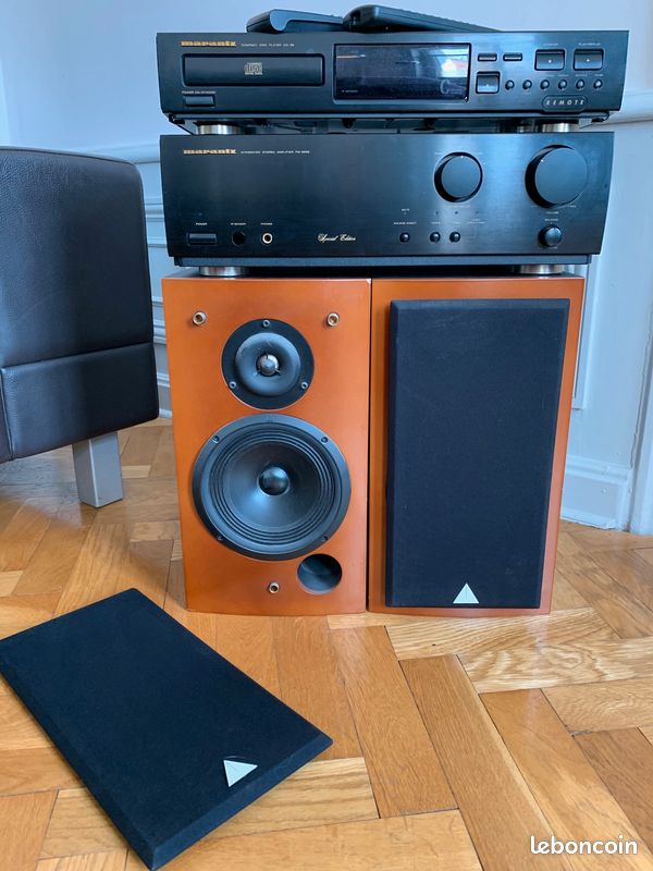 Ensemble HIFI : Enceintes TRIANGLE Comète 80W + ampli MARANTZ PM66 + Lecteur Compact disc MARANTZ» (image 1)