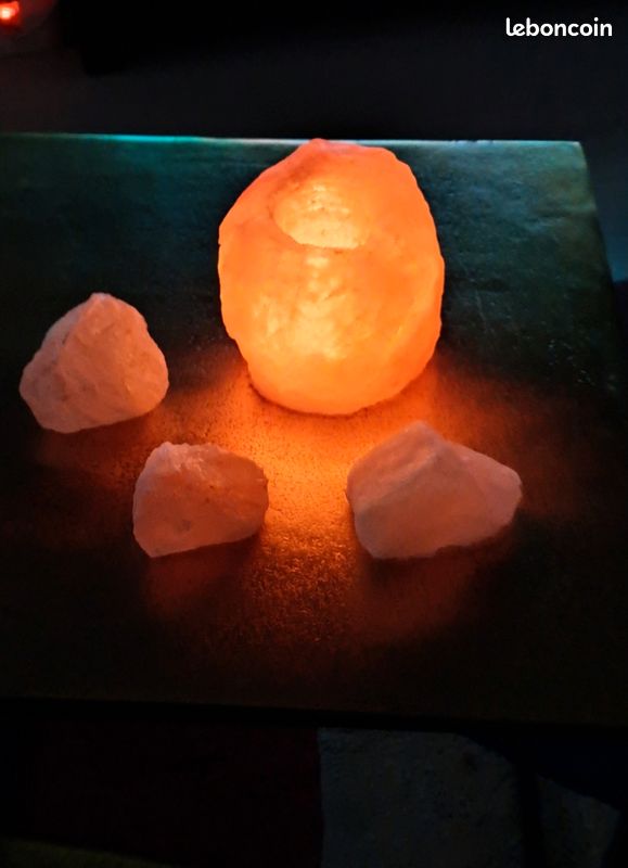 Vente en ligne de bougeoir en sel de l'himalaya ou halite gemme