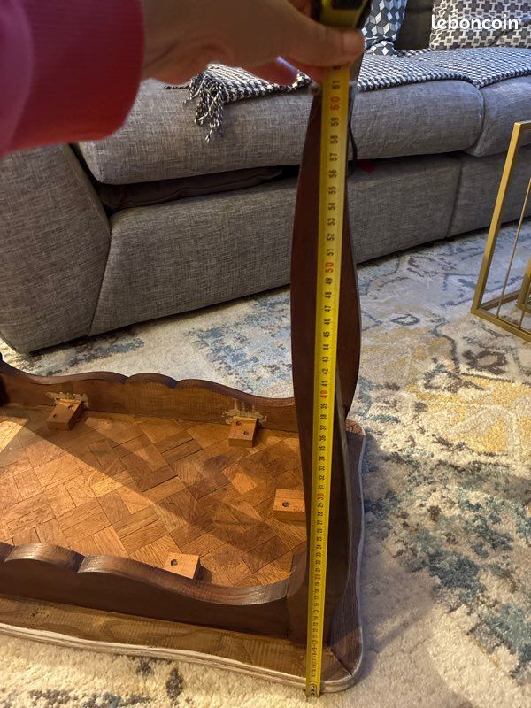 Petite table en bois marqueterie (image 11)