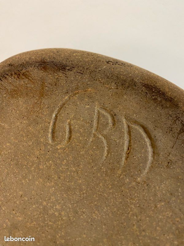 Rare plat grès céramique Guy Roland Marcy (image 4)