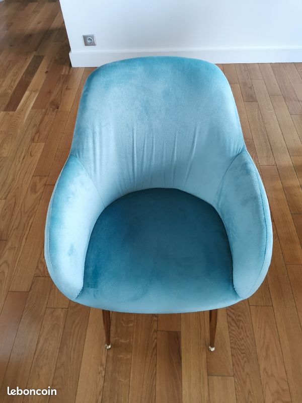 Chaise velours tendance (image 1)