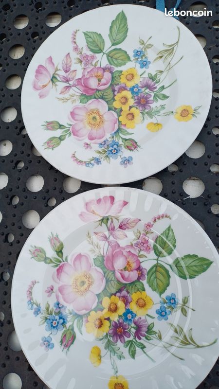 2 assiettes Richemond par roy kirkham en porcelaine anglaise (image 1)