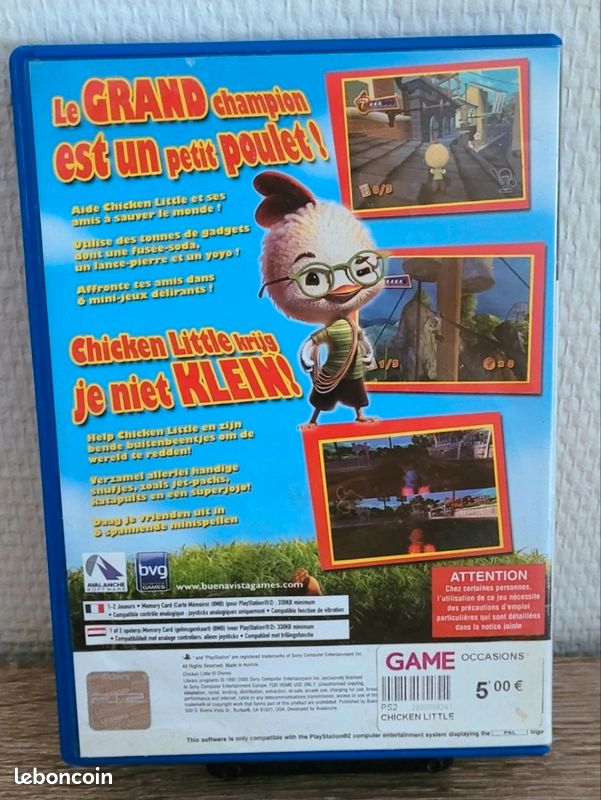Jeu Chicken Little VF Complet PS2 - Bon état - Version Française - Pour PlayStation 2