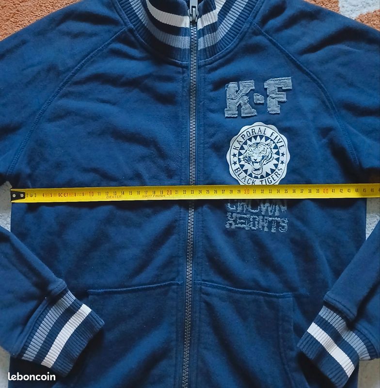 Sweat à zip Kaporal - Style Varsity / College | Taille S (image 3)