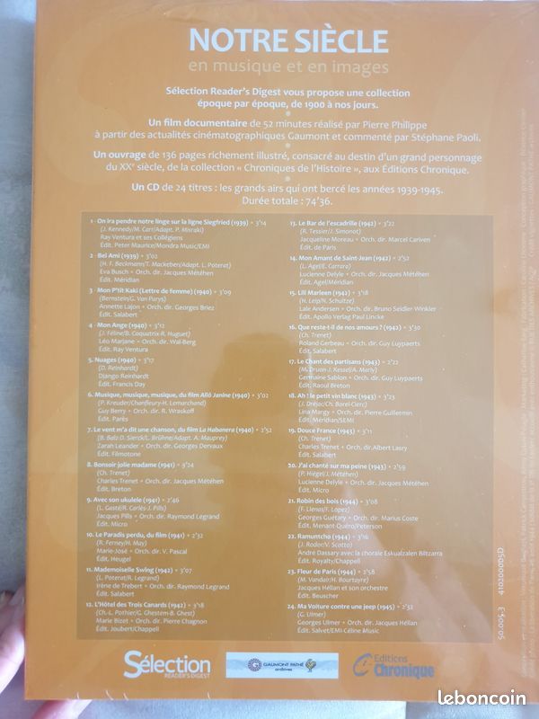 Collection Coffrets Livres/CD/DVD "Notre Siècle" (image 10)