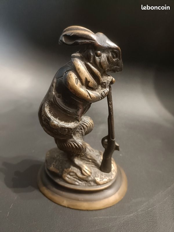 Statuette Lapin De Pâques En Bronze - Style Antique - Aubaho - 615g