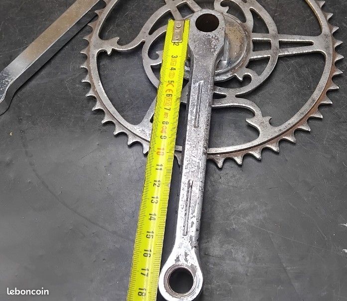 Pédalier Acier Vélo Ancien – 46 Dents, Pour Vélo Rétro, Bonne Condition