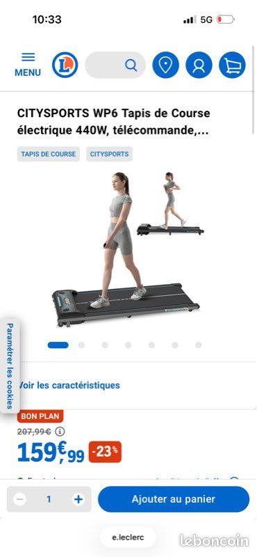 CITYSPORTS Tapis de Course électrique, 440W Tapis de Marche avec télécommande, Bluetooth et de LED, Vitesse réglable, Parfait pour Une Utilisation à Domicile ou au Bureau (Green