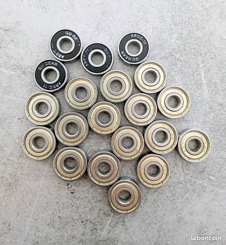 Lot De 4 Roulements QUGEAR ABEC 11 608 RS – Haute Précision, Pour Patins, Skateboards, Trottinettes Et Vélos