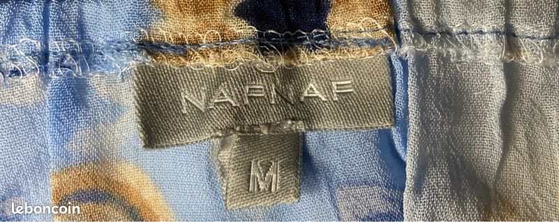 Haut à motifs bleus et beiges »Naf-Naf »manches courtes (image 6)