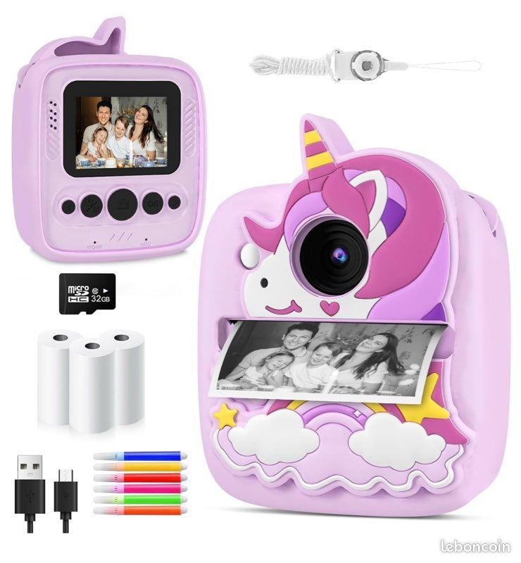 Appareil Photo Instantané Enfant, idée Cadeau Fille 10 Ans